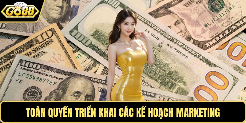 Toàn quyền triển khai các kế hoạch marketing